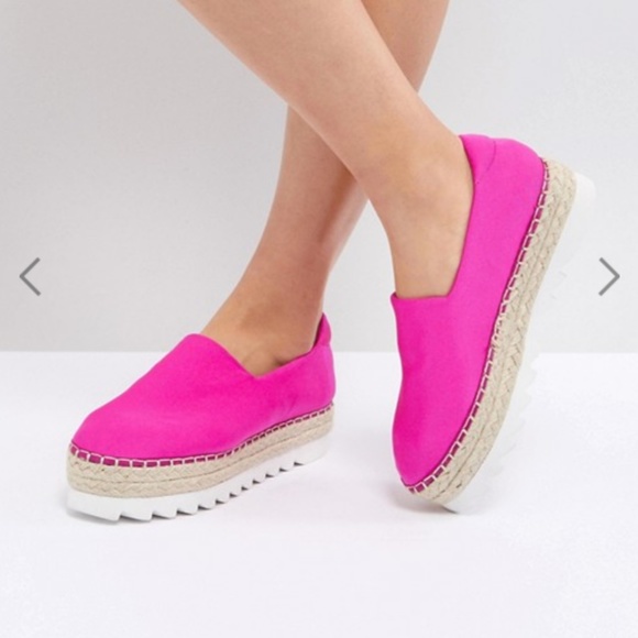 Nib Hot Neon Pink Asos Platform 